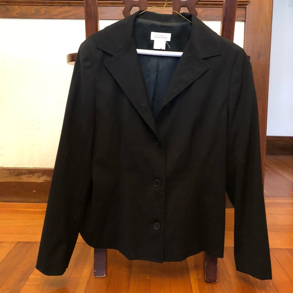 Barney’s NY Black wool blazer. Medium weight